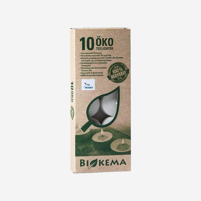 Biokema eco tea lights made from biomass - various quantities