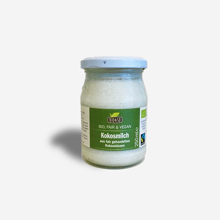 Bio Kokosmilch, im Pfandglas
