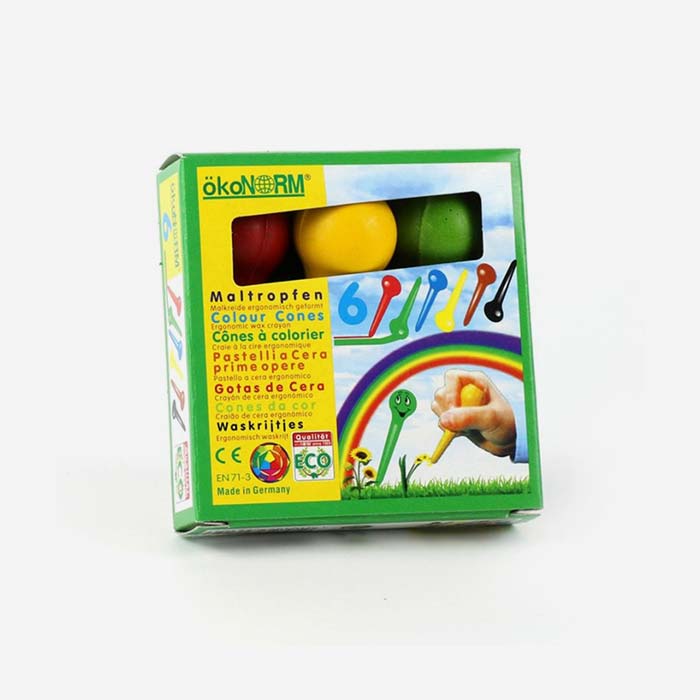 Wax Crayon Painting Drops, 6 Colors