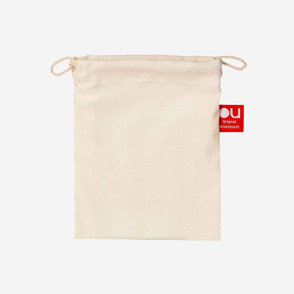 OU drawstring bag made of organic cotton
