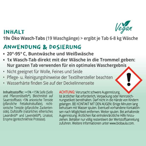 Eco Washing Tabs: 19 washes