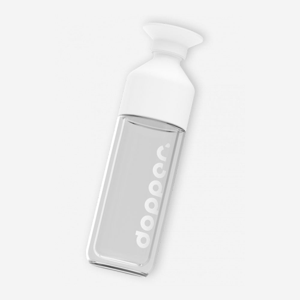 Große isolierte Trinkflasche aus Glas von Dopper, 450ml